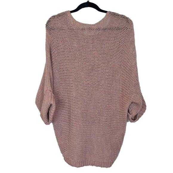 Berretti Mauve & Silver Dolman Sleeve High Low Sweater - New with Tags - Picture 3 of 4